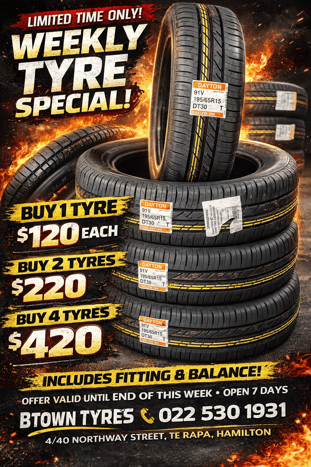 Dayton DT30 19565R15 91V Tyres in Hamilton NZ Affordable Weekly Tyre Deals in Hamilton NZ – BTown Tyres
